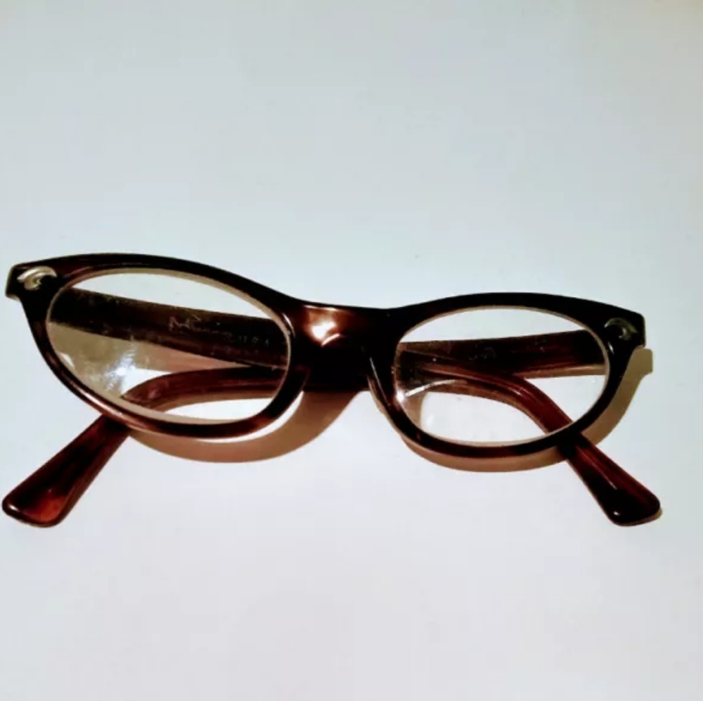 1950s Vintage Swan Cateye USA Eyeglasses Frames